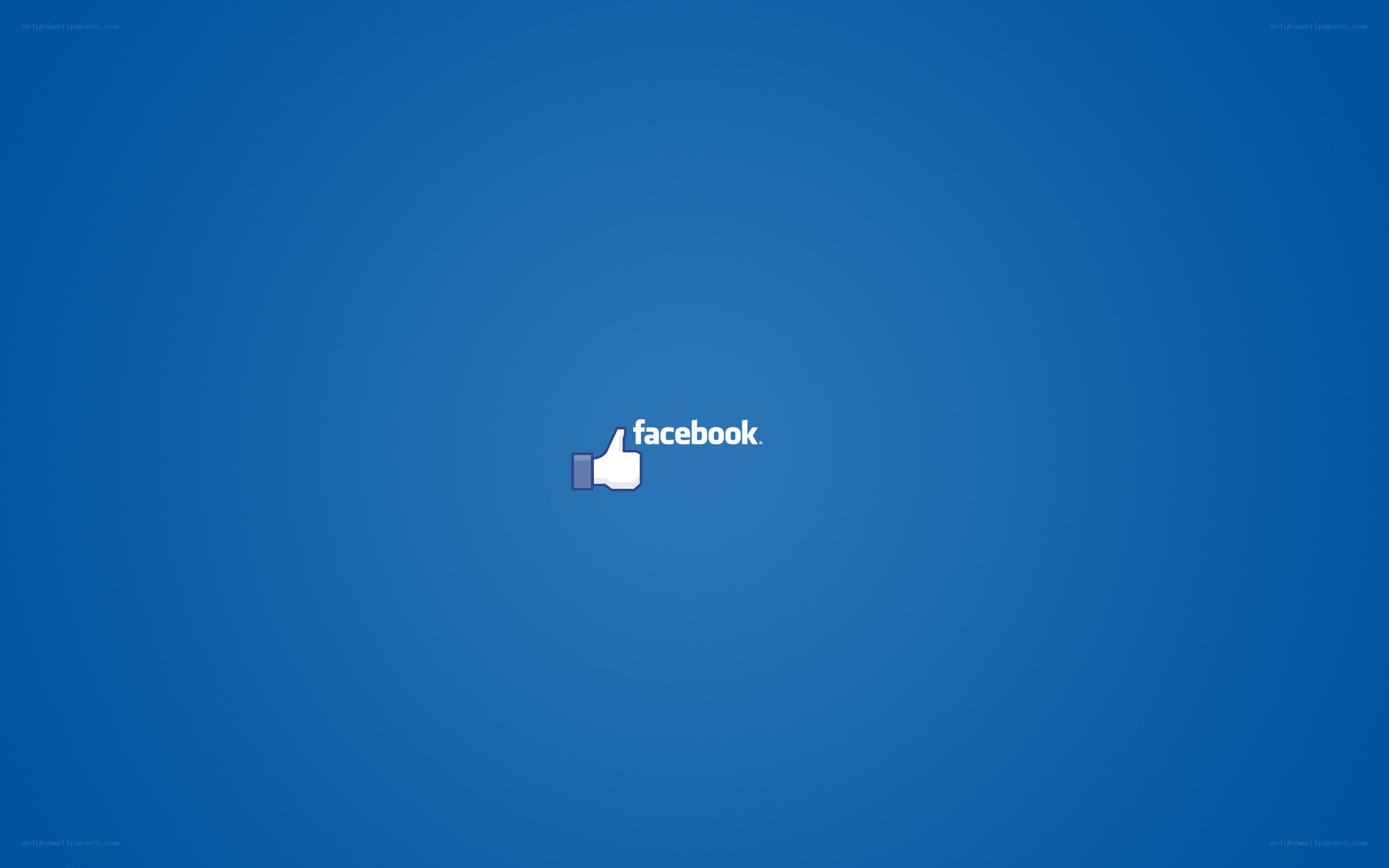Facebook logo on blue background