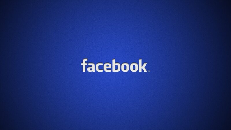 Facebook logo on blue background