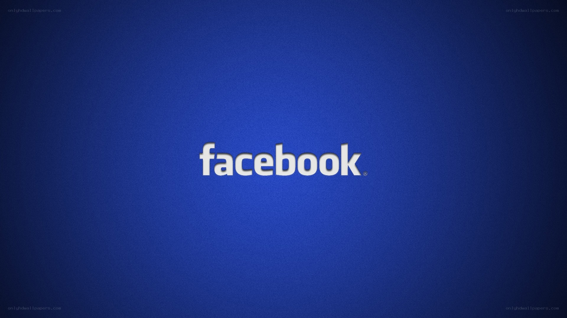 Facebook logo on blue background