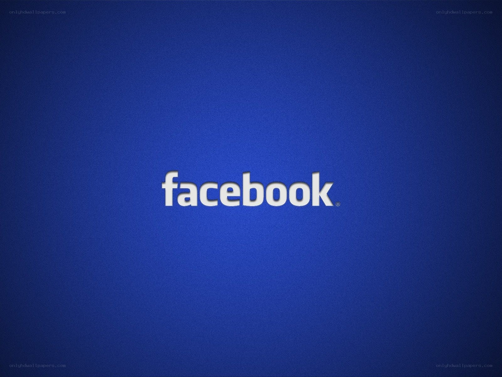 Facebook logo on blue background