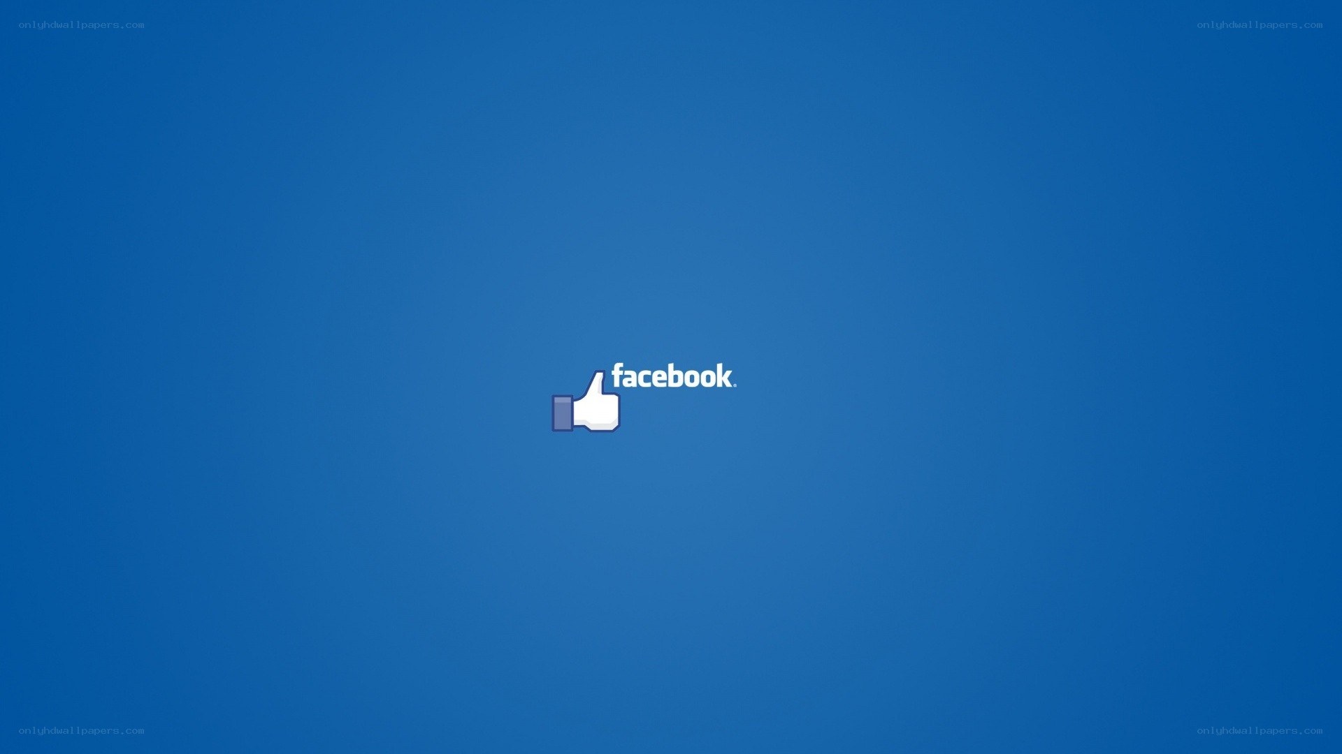 Facebook logo on blue background