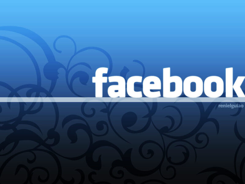 Facebook logo on blue background