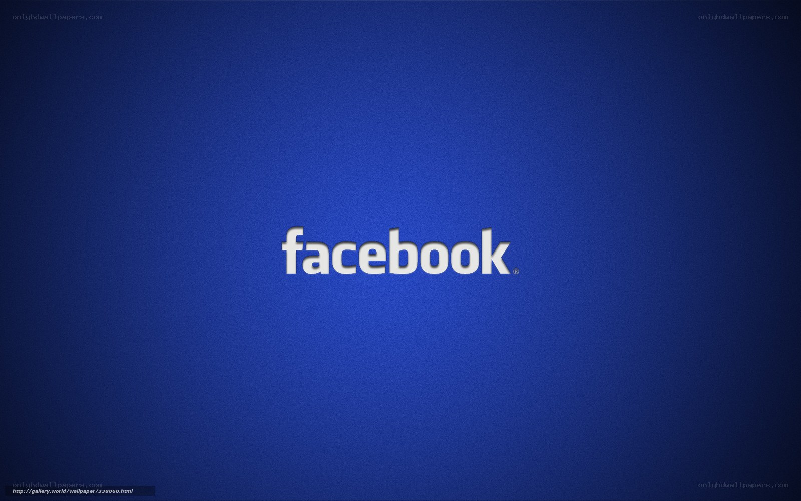 Facebook logo on blue background