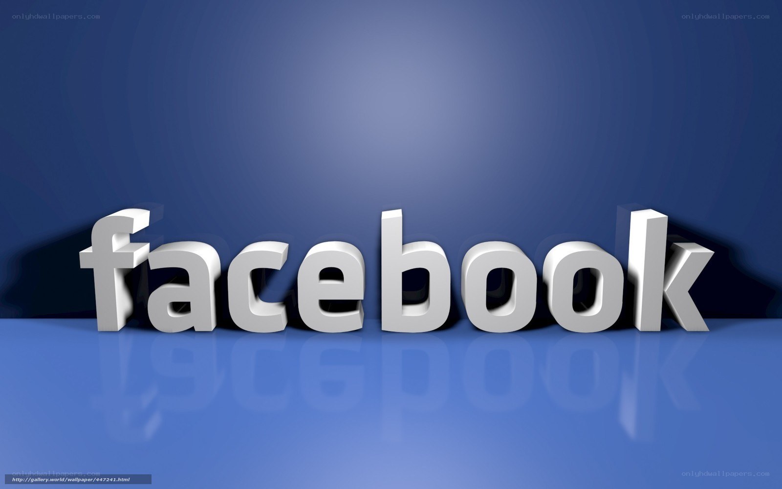 Facebook logo on blue background