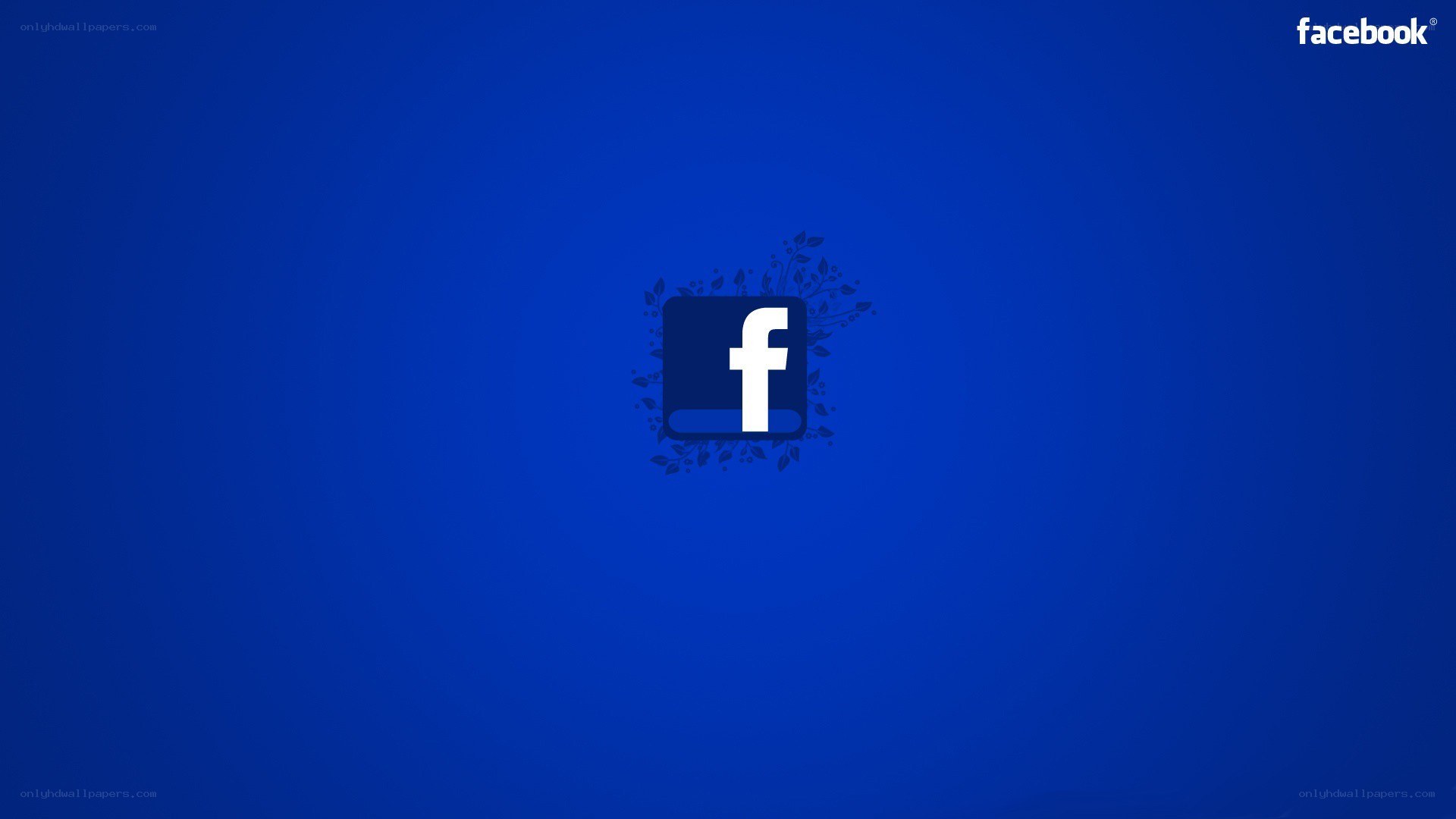 Facebook logo on blue background