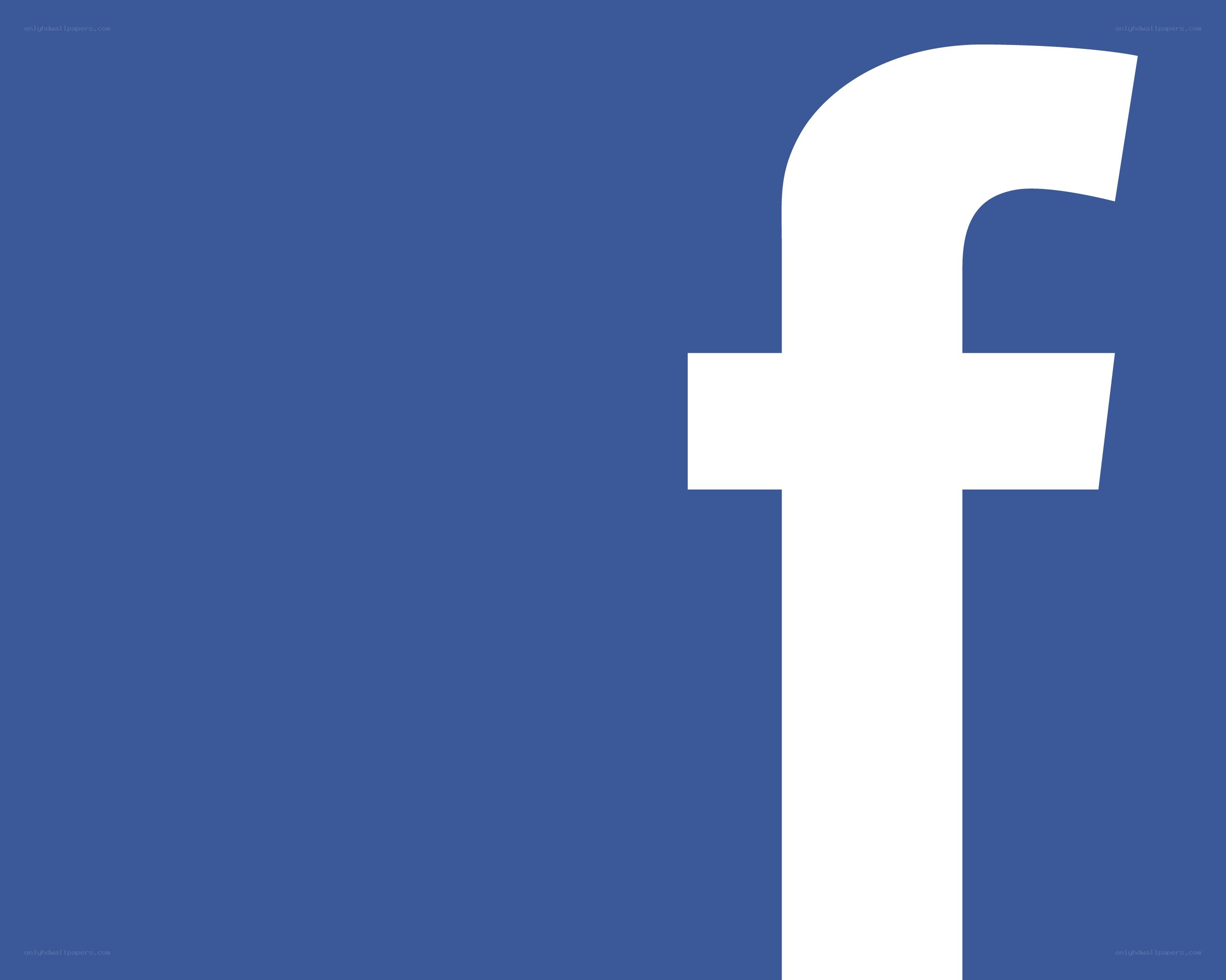 Facebook logo on blue background