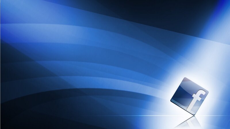 Facebook Logo on Blue Background — Modern, Digital Art