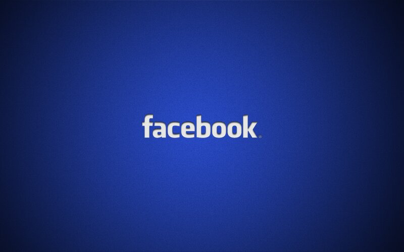 Facebook logo on blue background