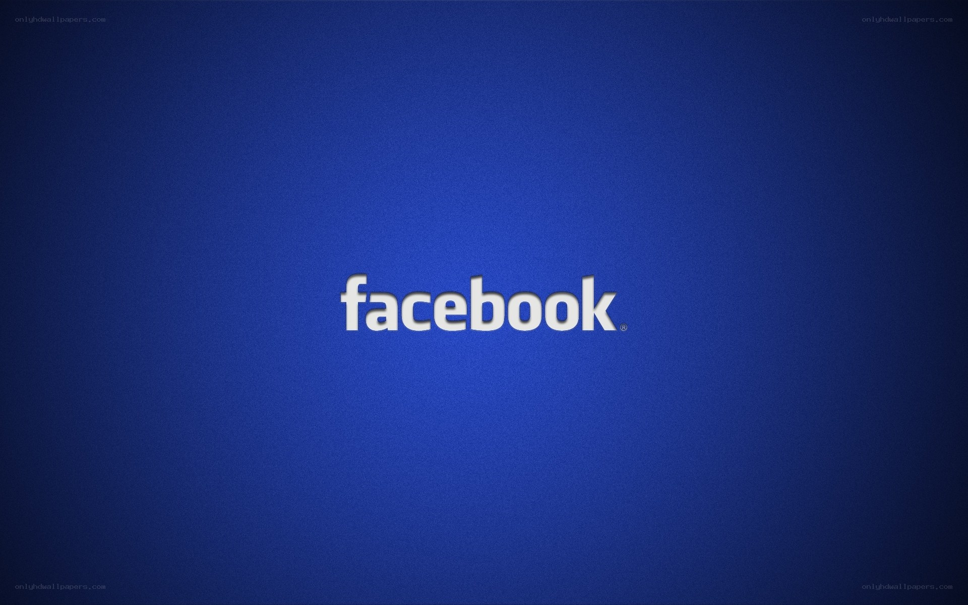 Facebook logo on blue background