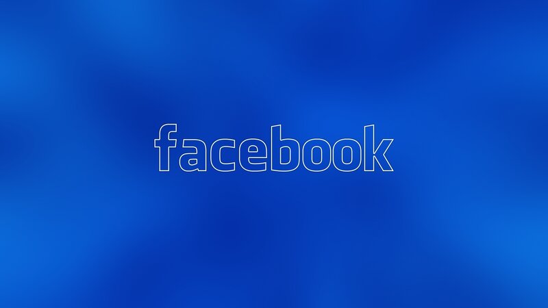 Facebook Logo on Blue — Minimalist, Vector Art