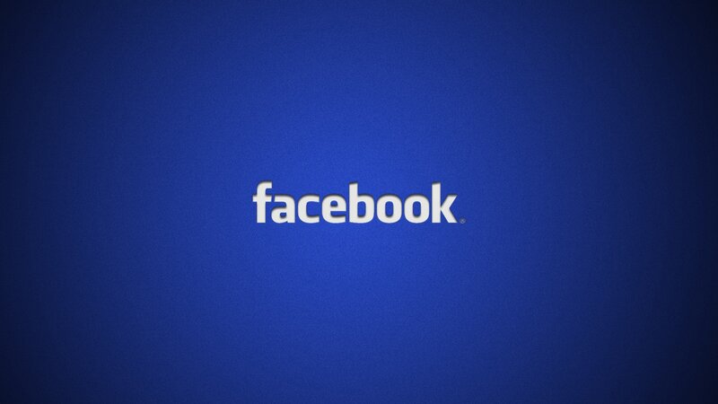 Facebook Logo on Blue — Neutral, Minimalist, White