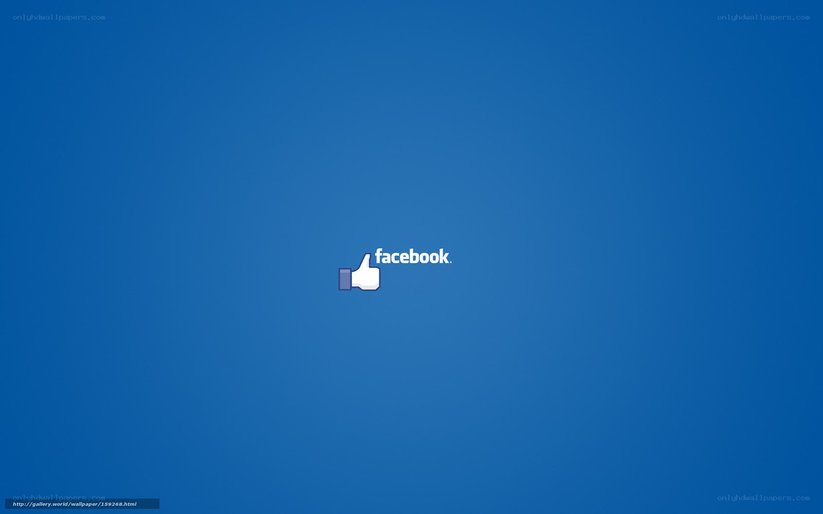 Facebook logo on blue