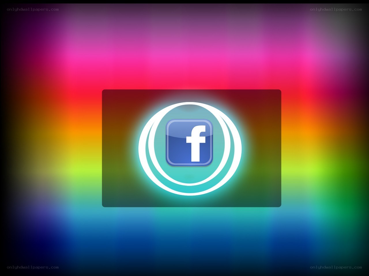 Facebook logo on colorful background