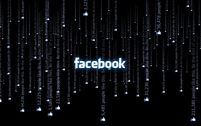 Facebook Logo on Text