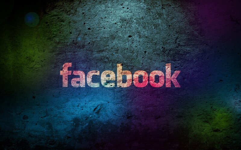 Facebook logo on textured background
