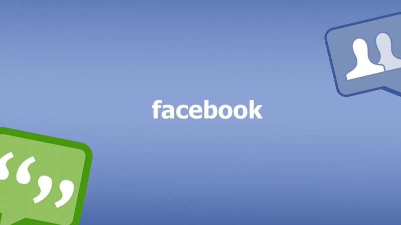 Facebook logo with chat icons