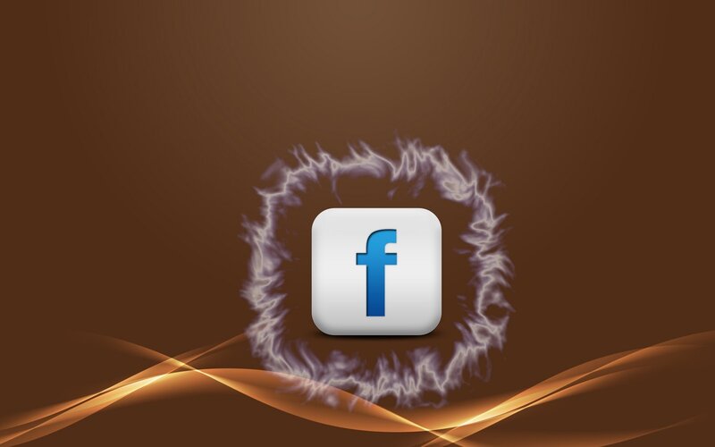 Facebook logo with energy ring