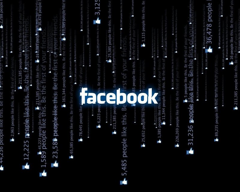 Facebook logo with friend counts