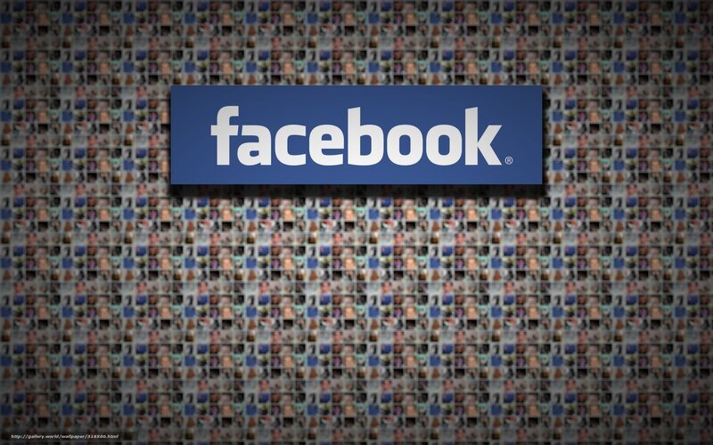 Facebook logo with profile grid
