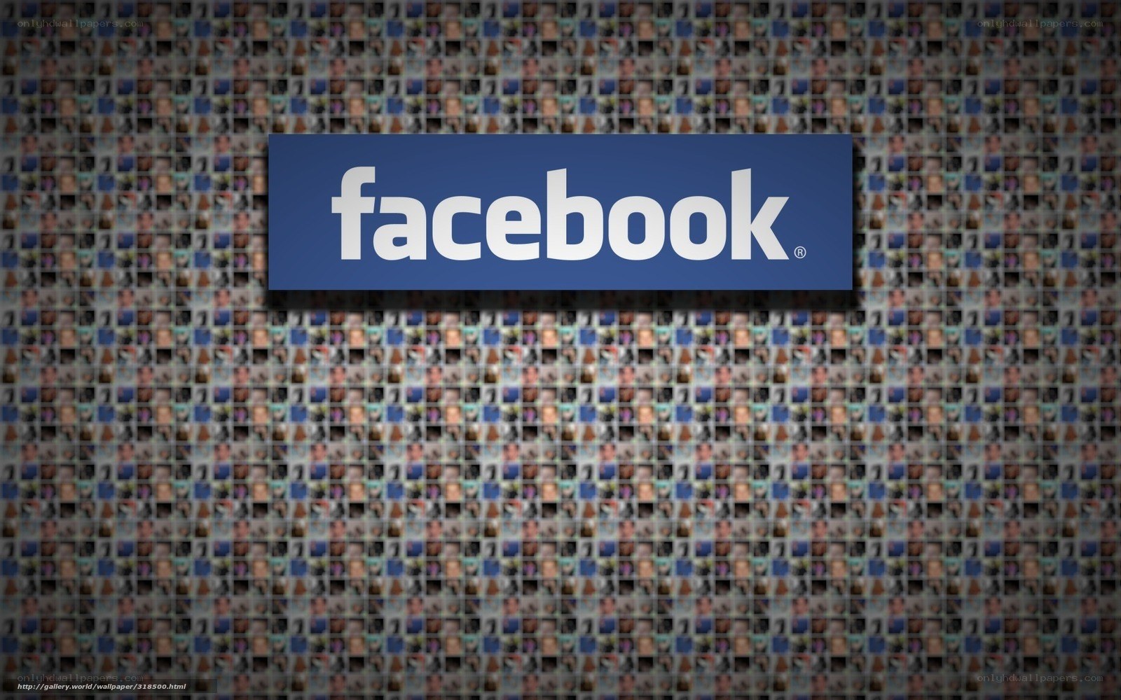 Facebook logo with profile grid