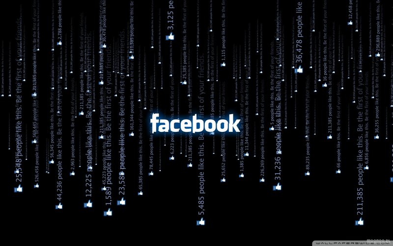 Facebook Logo with Text — Black, Minimalist