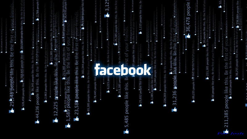 Facebook Logo with Text — Black