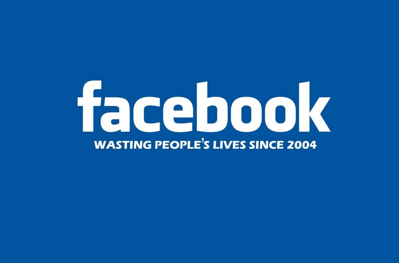 Facebook Logo with Text — Blue, Neutral, Vector Art