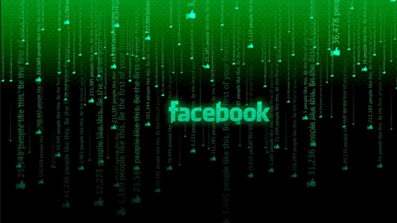 Facebook Logo with Text — Green