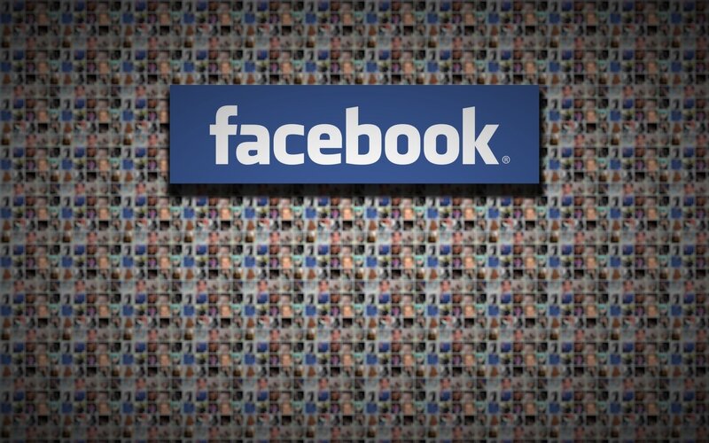 Facebook logo with user avatars