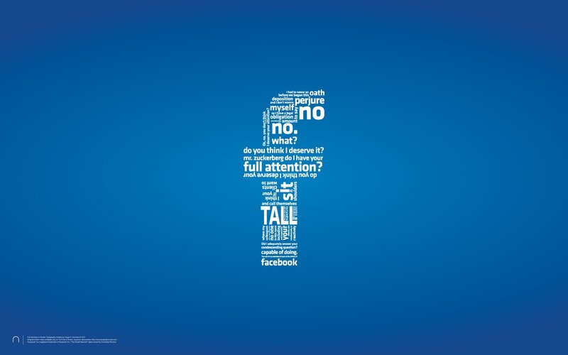 Facebook text art ad