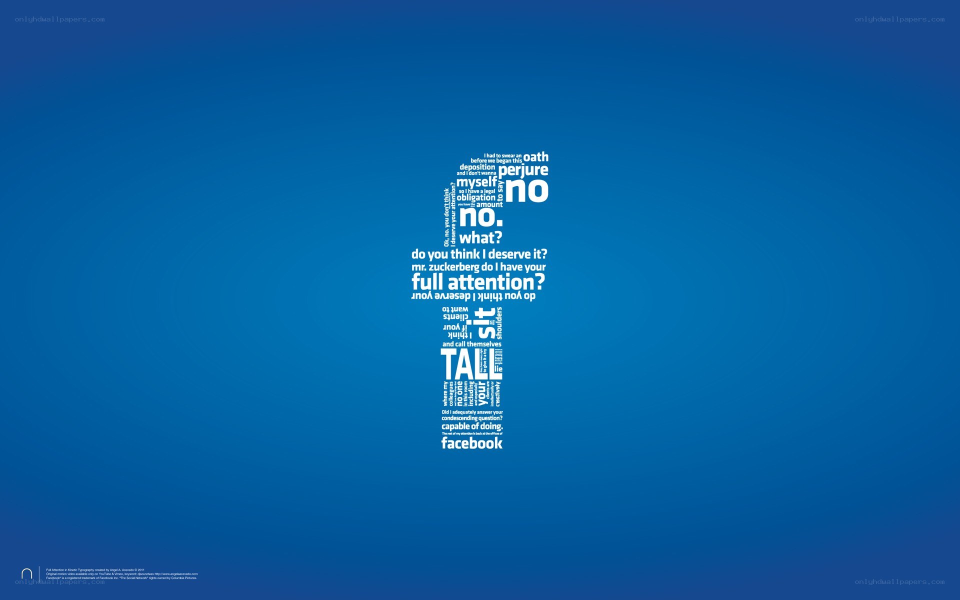 Facebook text art ad