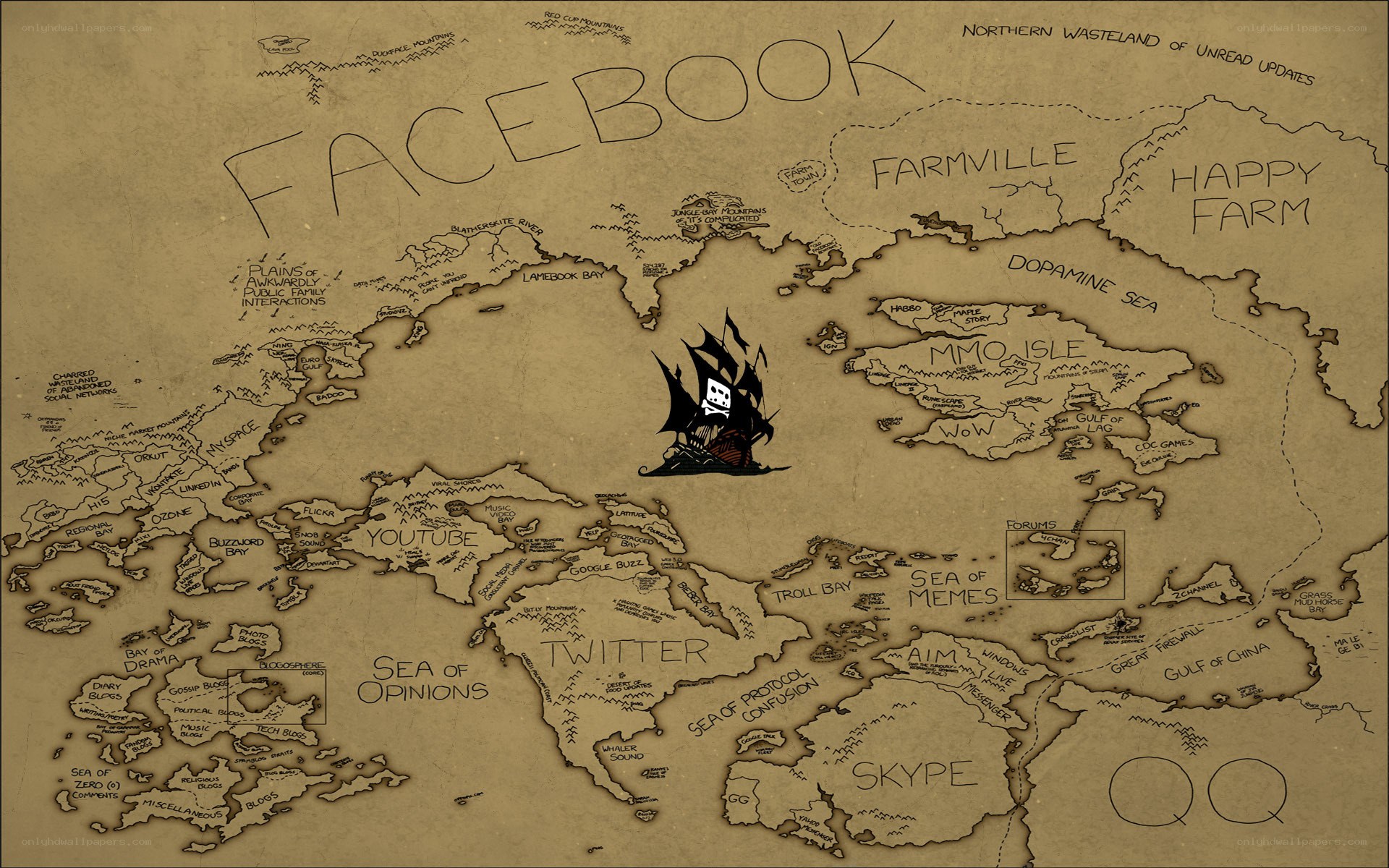 Facebook world map