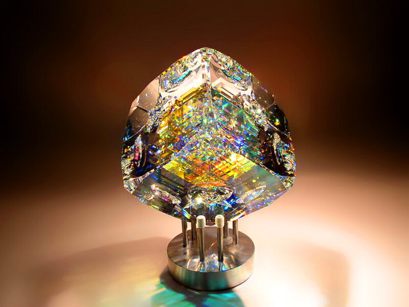Faceted Crystal Sculpture