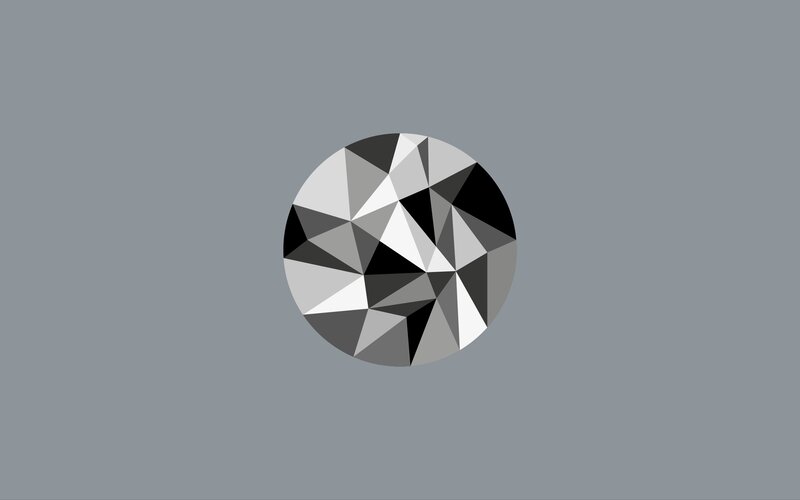 Faceted Gemstone — Gray
