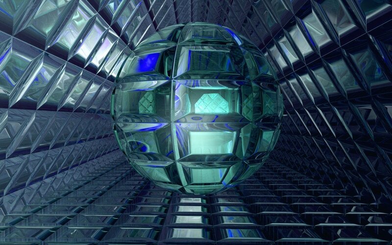 Faceted Glass Sphere