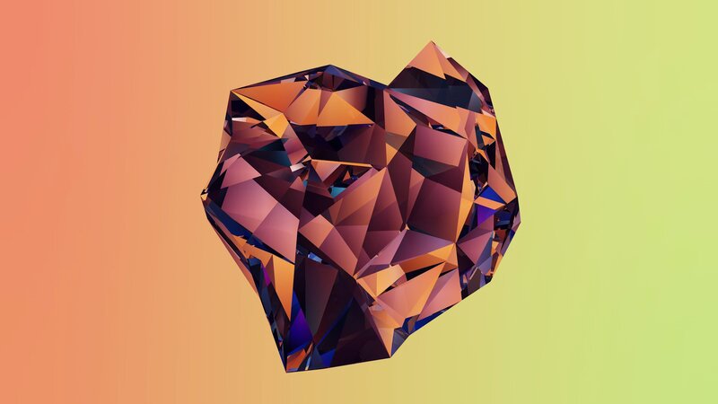 Faceted Heart Gem