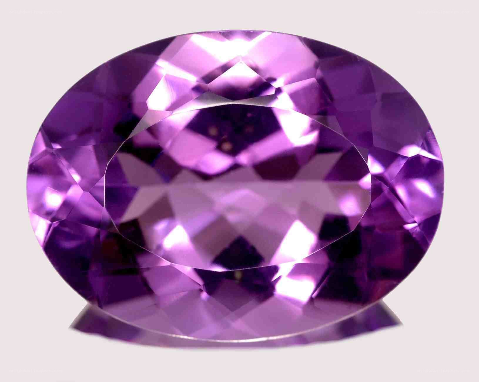 Faceted purple amethyst gemstone