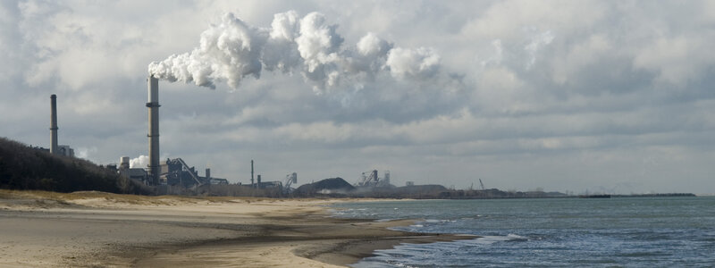 Factory by the beach