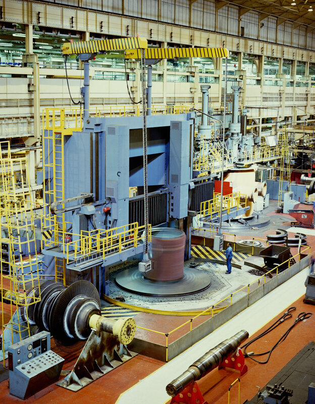 Factory machine in operation