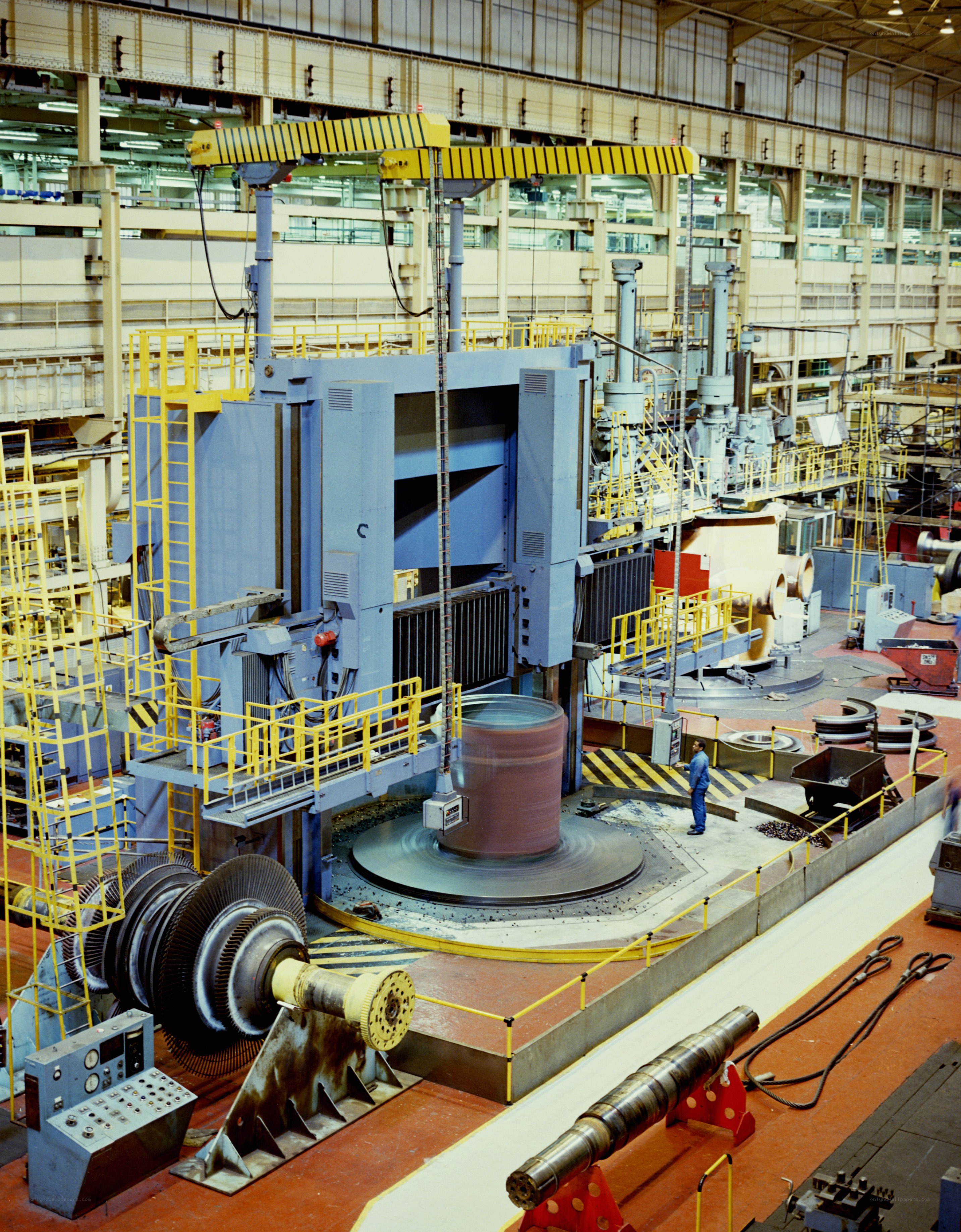 Factory machine in operation
