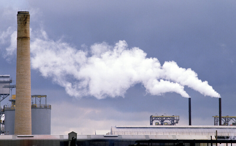 Factory smoke emissions