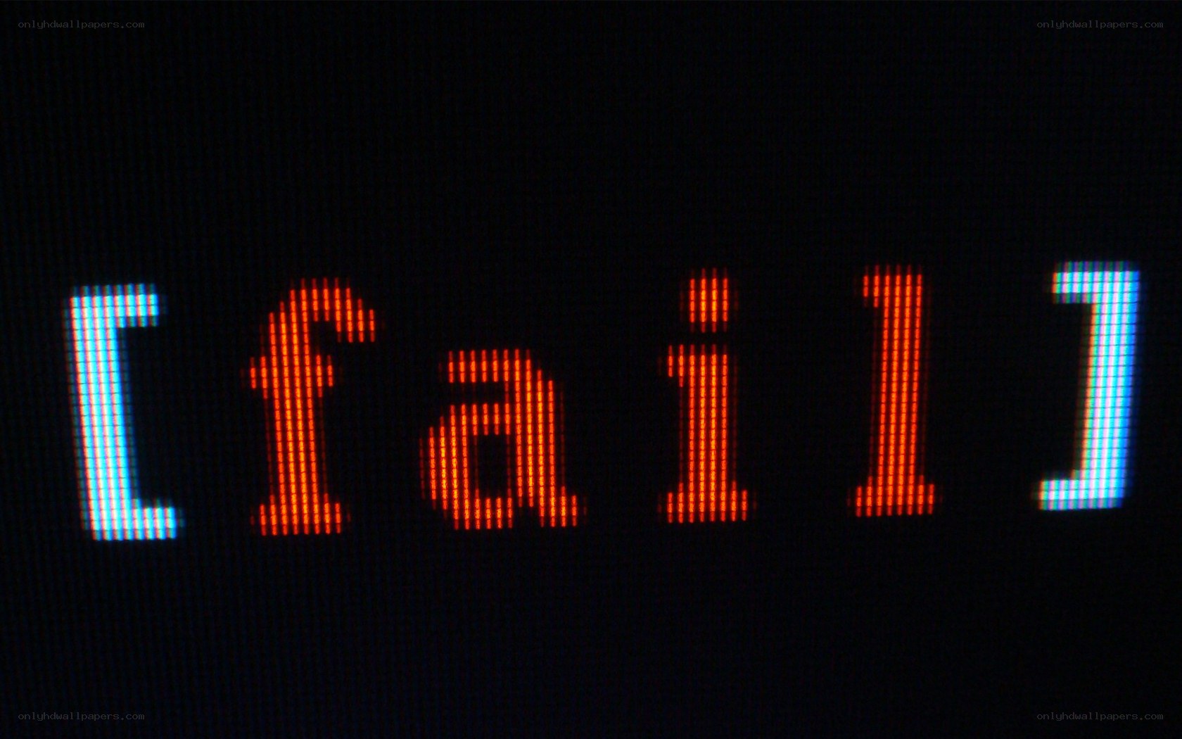 [fail] error message on screen