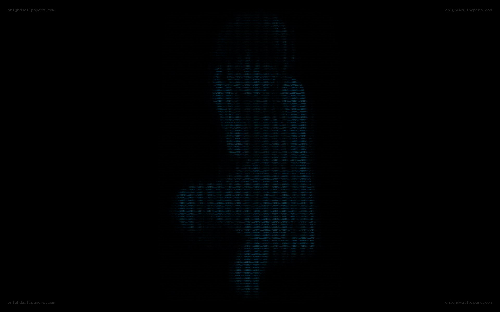 faint digital figure in darkness