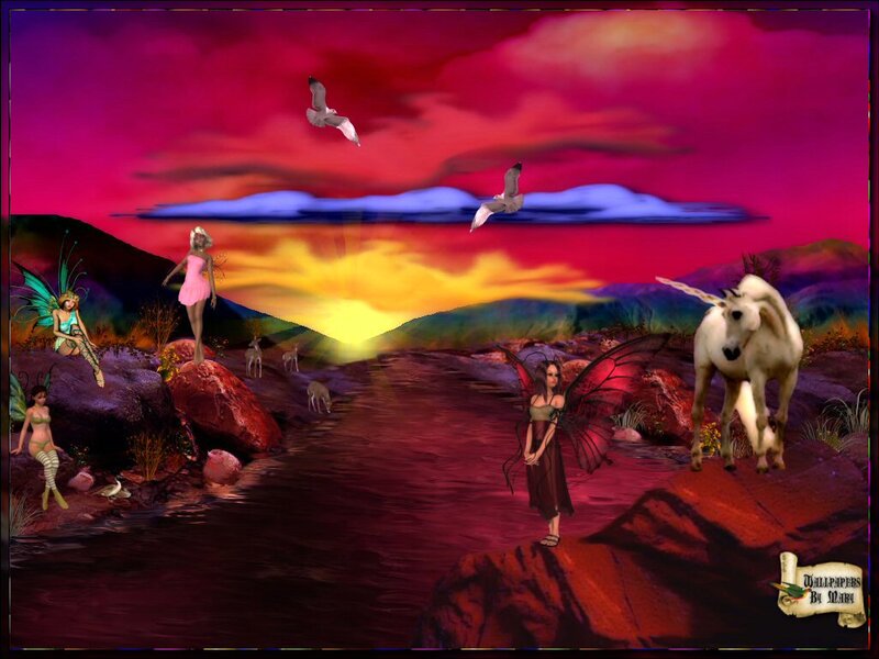 Fairies and a Unicorn