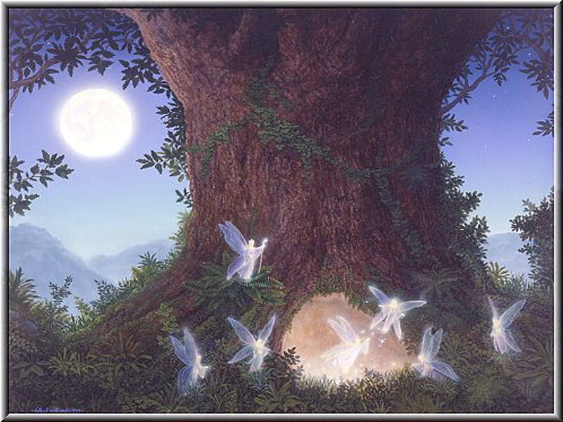 Fairies Around a Tree