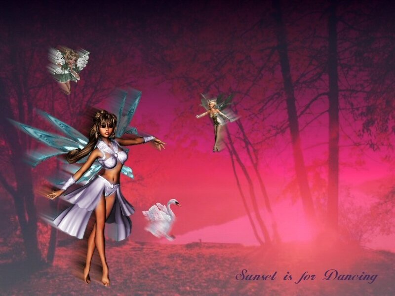 Fairies Dancing at Sunset