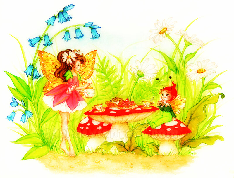 Fairies Having Tea