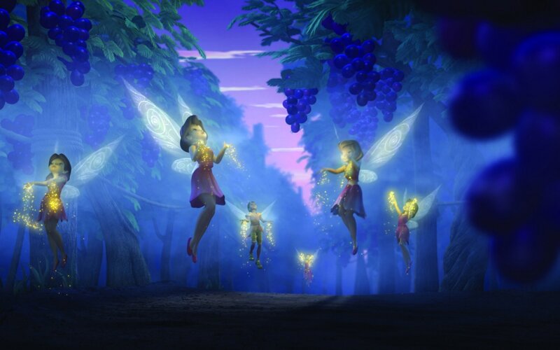 Fairies in a Forest — Blue, Magical, Night, 3d Render