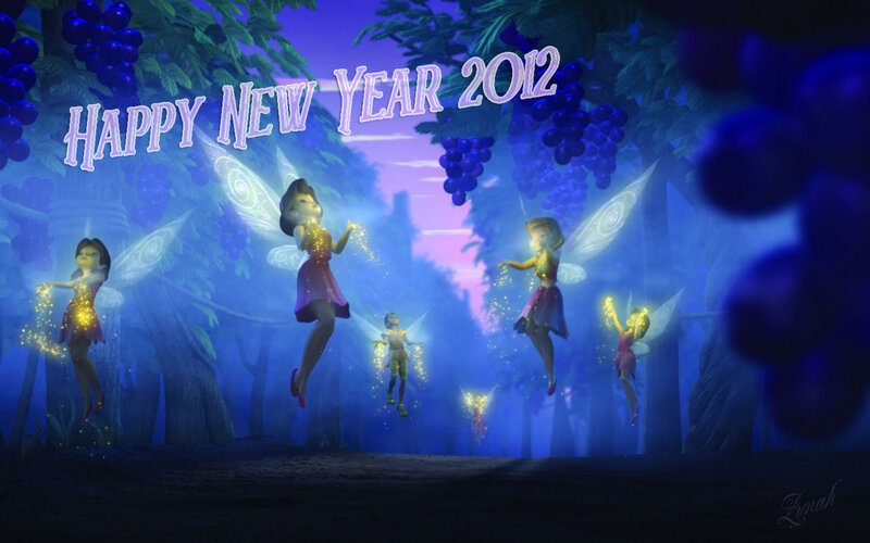Fairies in a Forest — Blue, Magical, Night
