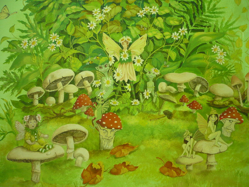 Fairies in a Forest — Green, Whimsical, Spring